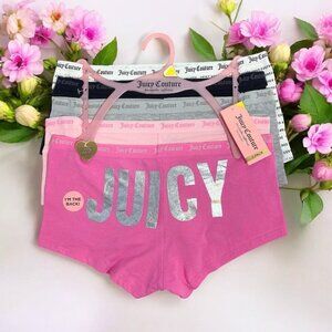 Juicy Couture Hipster Cotton Panty Pink Black Underwear 5 Piece Set NWT Size S